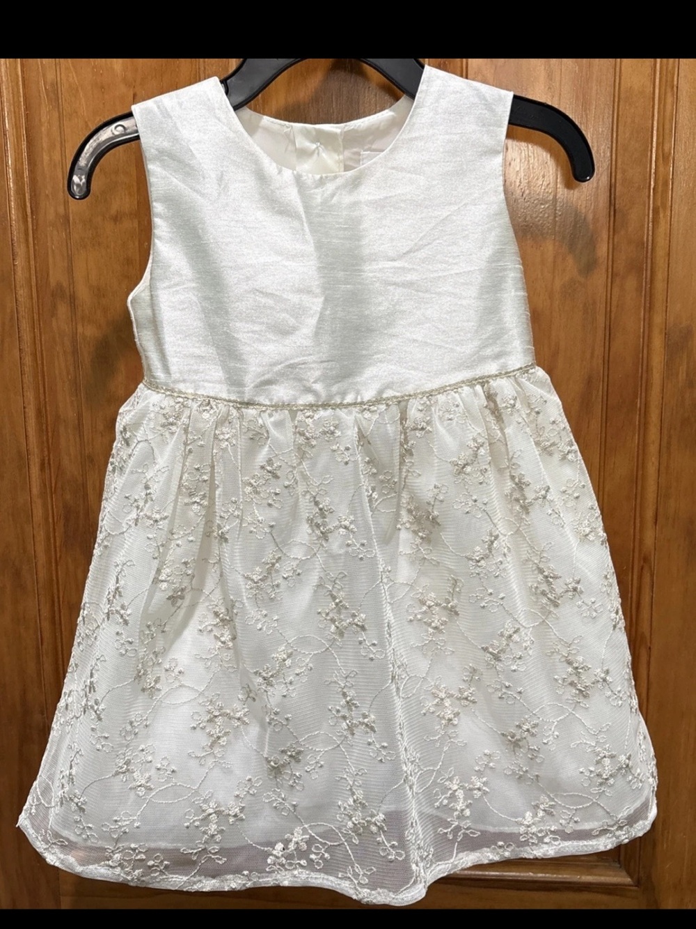 Wonder Nation White Floral Lace Overlay Party Dress 18 months Baby Girls